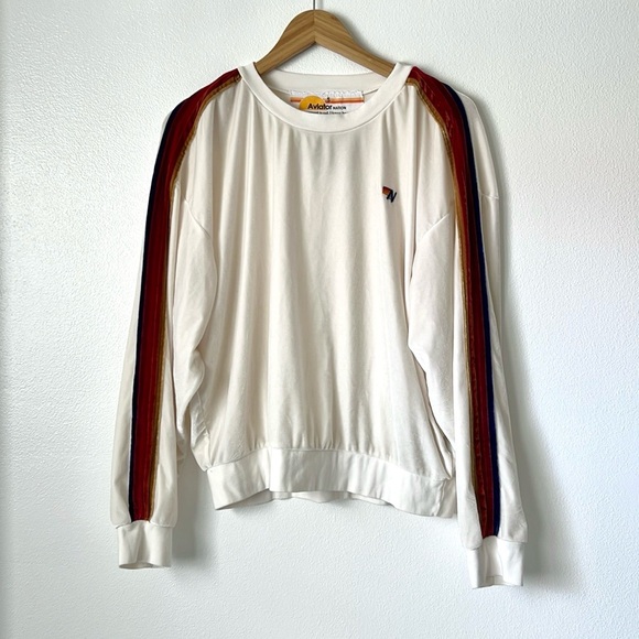 Aviator Nation Classic Velvet Relaxed Sweatshirt - Picture 2 of 5